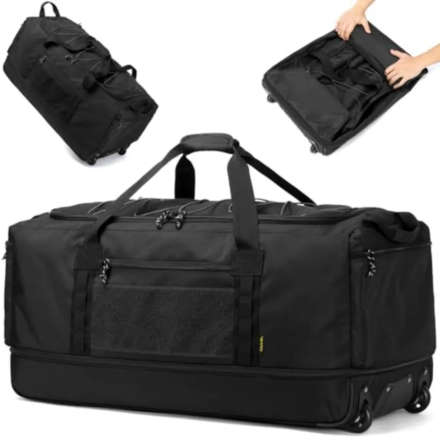 170L Extra Large Baseball Bag with Wheels Gym Duffle Softball Catchers Coach Team Equipment Bags Collapsible Rolling Travel Duf