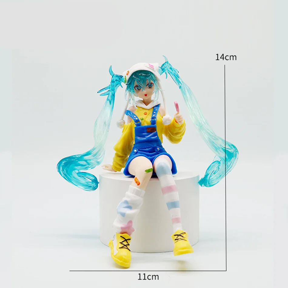 14cm Hatsune Miku Rabbit Ear Pajamas Figure