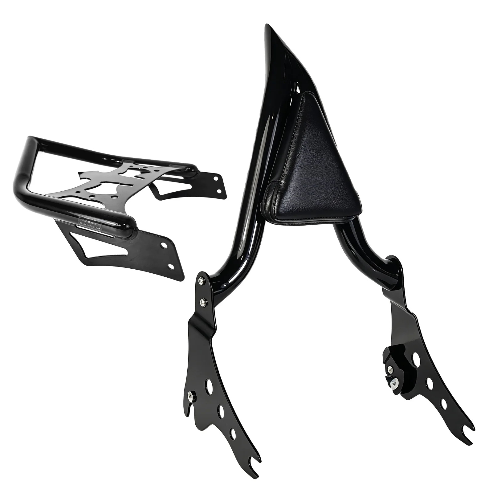 Motorcycle Backrest Sissy Bar & Luggage Rack For Harley Softail Fat Bob 114 Fat Bob 107 2018-2026 Passenger Back Rest Sissybar
