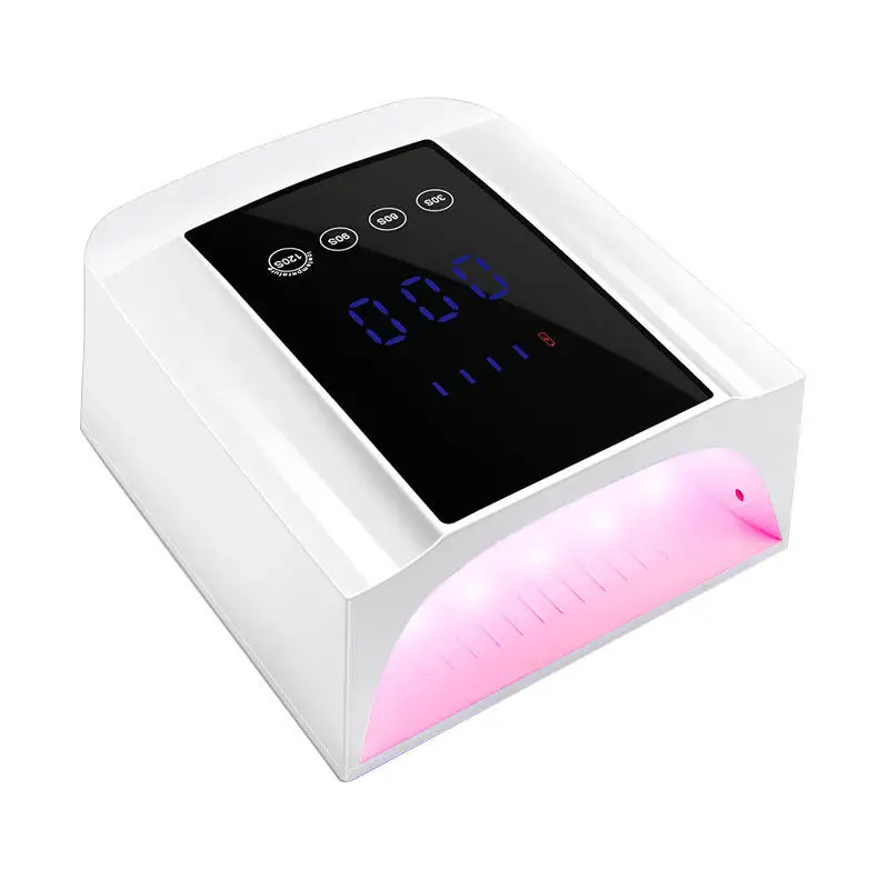 Luce UV portatile per unghie Asciugacapelli UV senza fili Lampada per unghie ricaricabile a LED con cuore e diamante Batteria da 7800 mAh