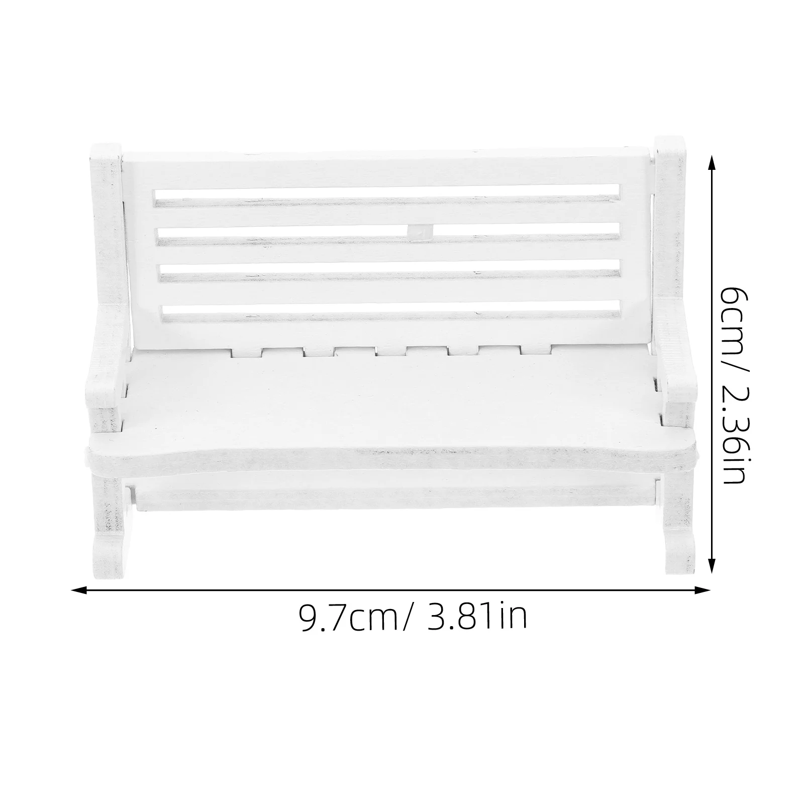 2 قطعة كرسي متأرجح خشبي عتيق أثاث مصغر زخرفة كرسي هزاز خشبي مصغر مقعد صغير للديكور المنزلي #4
