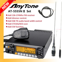 New ANYTONE AT-5555N II 28.000-29.700MHz Radio Receiver 40 Channel Mobile AM/FM/SSB Mobile Receiver 11m Radio station