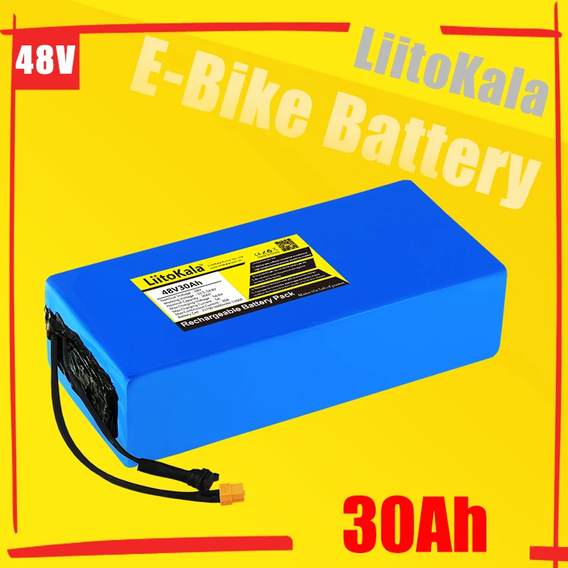 LiitoKala 48V 30Ah/20Ah/25Ah 21700 Battery Pack for Electric Bicycle Lithium Battery Ebike Scooter Motorcycle Battery Pack