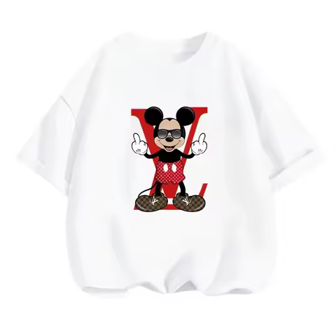 Disney Children's Clothing Boys Mickey Mouse Short Sleeve Minnie Mouse T-shirt Kids Sweatshirt Child's Clothes Sonic T-shirts