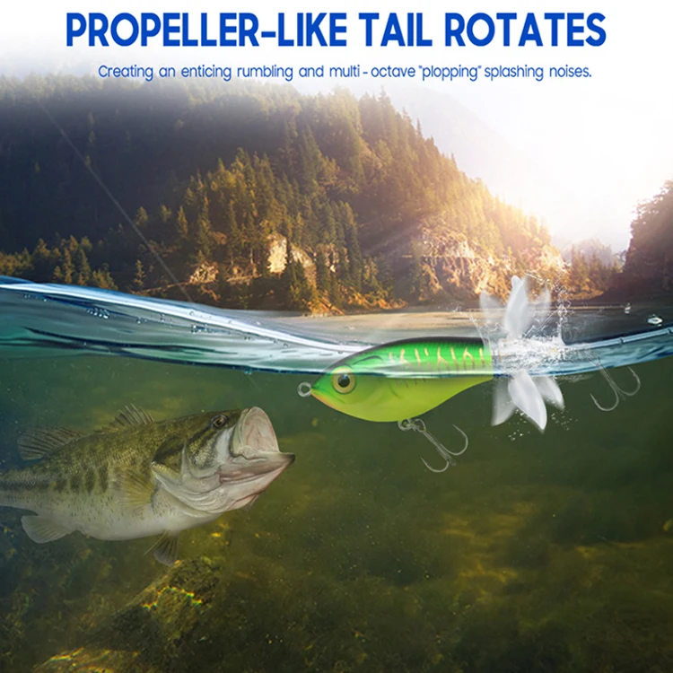 LUHANGT 3 Stück 7/9,5cm Rasselnder Flachtauchender Crankbait Künstlicher Wobbler für Barsch und Hecht Harter Köder Angelköder 3 Farben – Detail 5