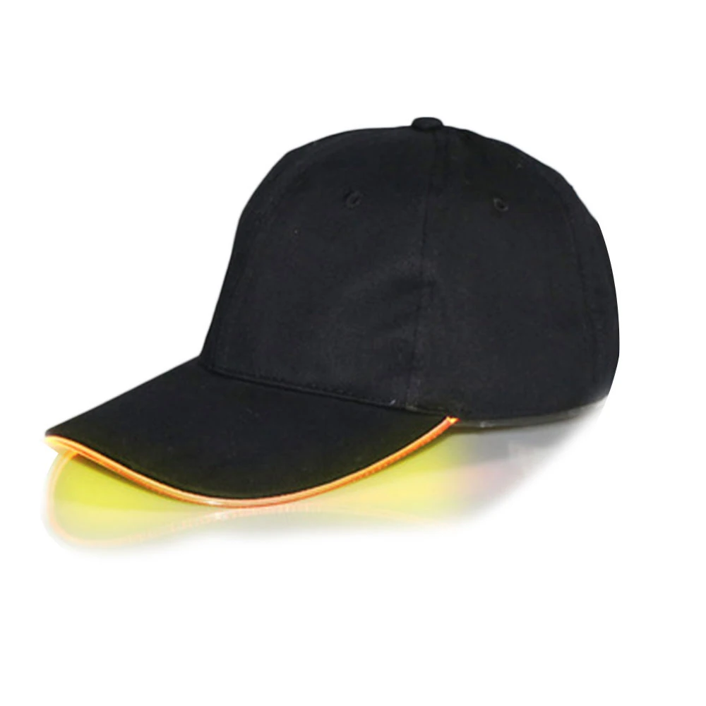 Fashion LED Glow Cap Colorful Hip Hop Hat Unisex Outdoor Sport Outdoor Cotton Cap Sunshade Baseball Cap Adjustable Hat