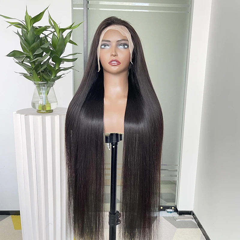 250 Density 13x4 Straight Hd Lace Frontal Wig Transparent Brazilian Human Hair Wig For Women 4x4 Lace Closure Natural Wig