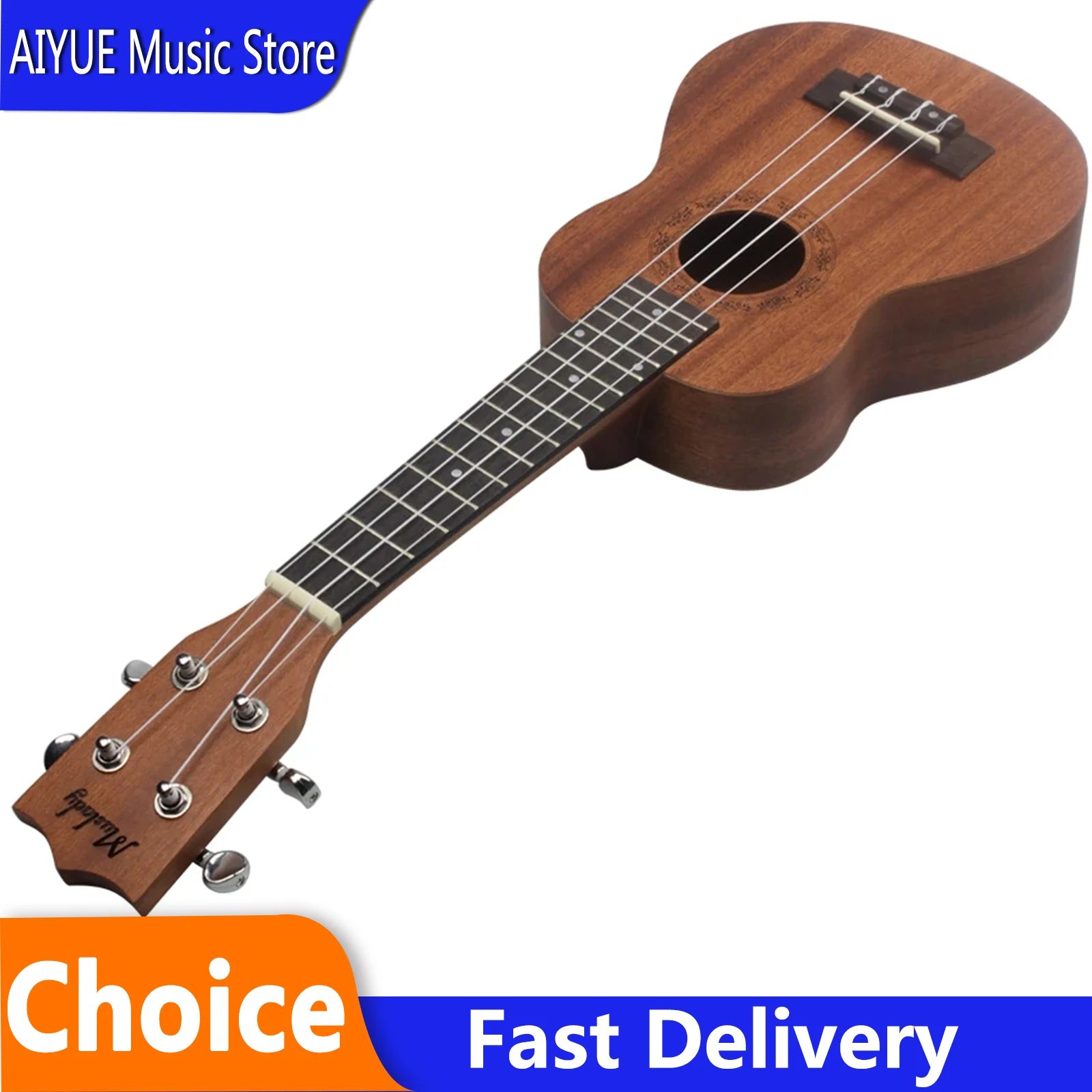 Musical Instrument Hawaii - Ukulele 21 Inci Kayu Solid Instrumen