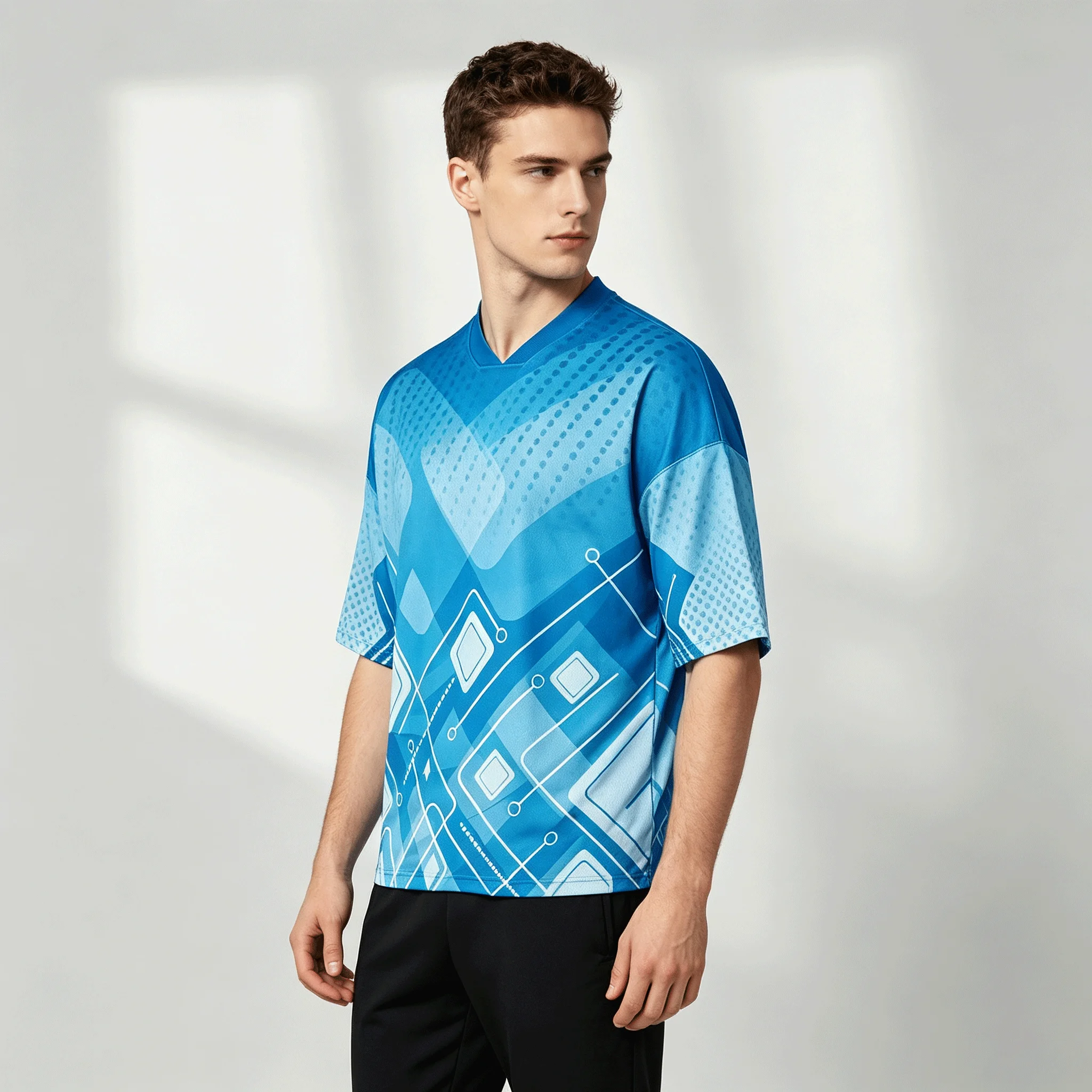Men's Blue And White Gradient  - 3D Printing Technology ulasan dan harga