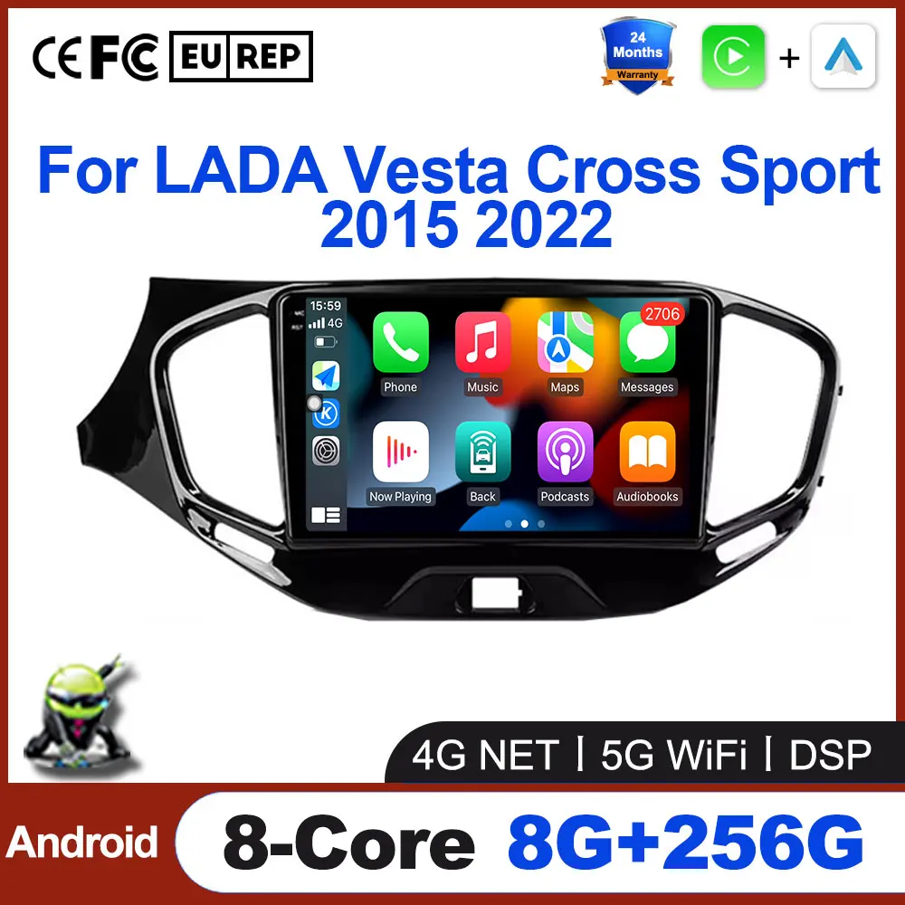 

Автомагнитола на Android для LADA Vesta Cross Sport 2015 2022, мультимедийный видеоплеер с GPS-навигацией, Стерео инструменты, вентилятор