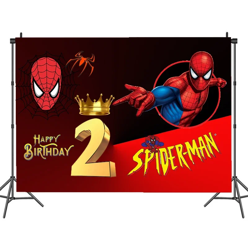 Marvels Spiderman Backdrop Party Decoration Spider Man Backgroud Birthday Baby Shower Cloth Supplies Kids Photography Back Drop