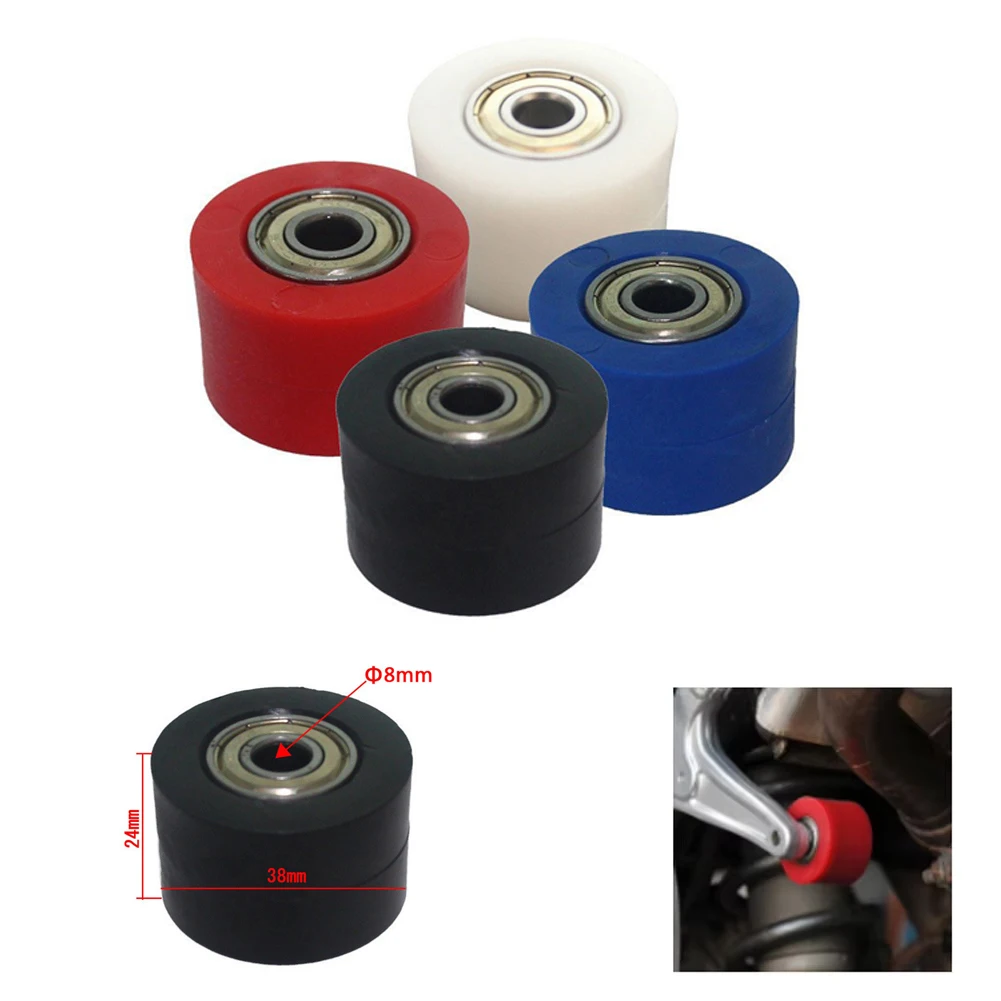 Motorcycle Motorbike 8mm Chain Roller Tensioner Pulley wheel guide for XR CR CRF 125 250 450 Pit Pro Dirt Bike Motocross