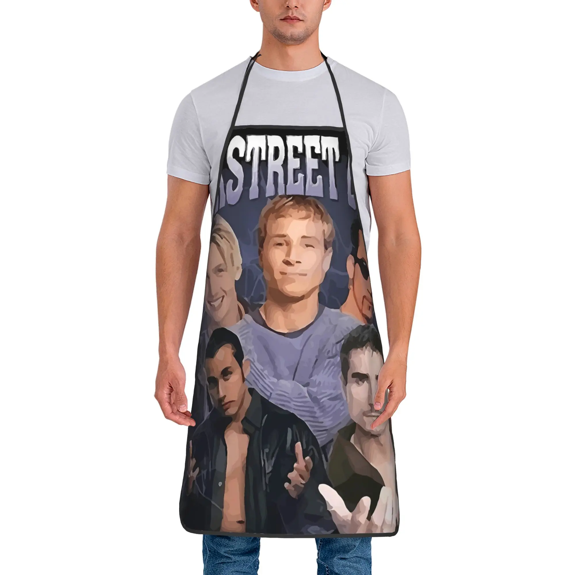

Музыкальный фартук Backstreet Boys, стильный фартук для дома, парикмахерской, кухни, ресторана, на заказ, без карманов