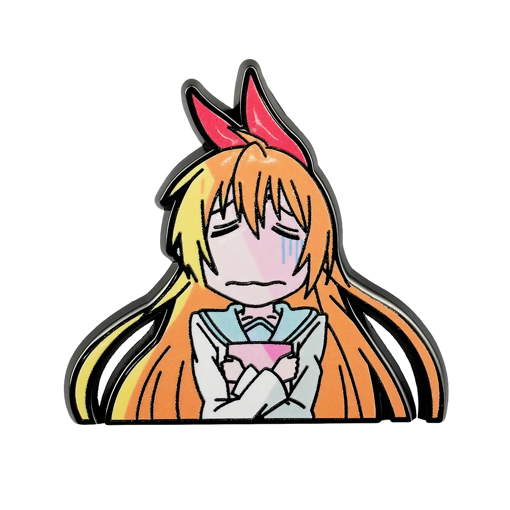Эмалированная булавка Cry Chitoge Kirisaki Nisekoi, периферийный значок, милая брошь с персонажем аниме, подарочная коллекция отаку