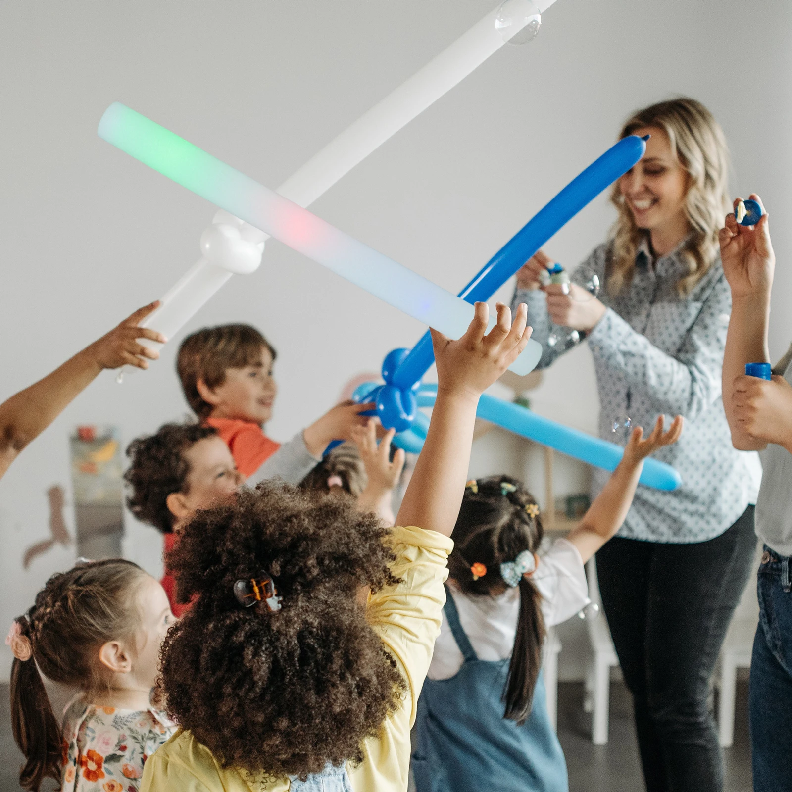 

15pcs Glow LED Light Sticks Multi Colour Concert Party Wedding Decorations Foam Sticks Christmas New Year Events