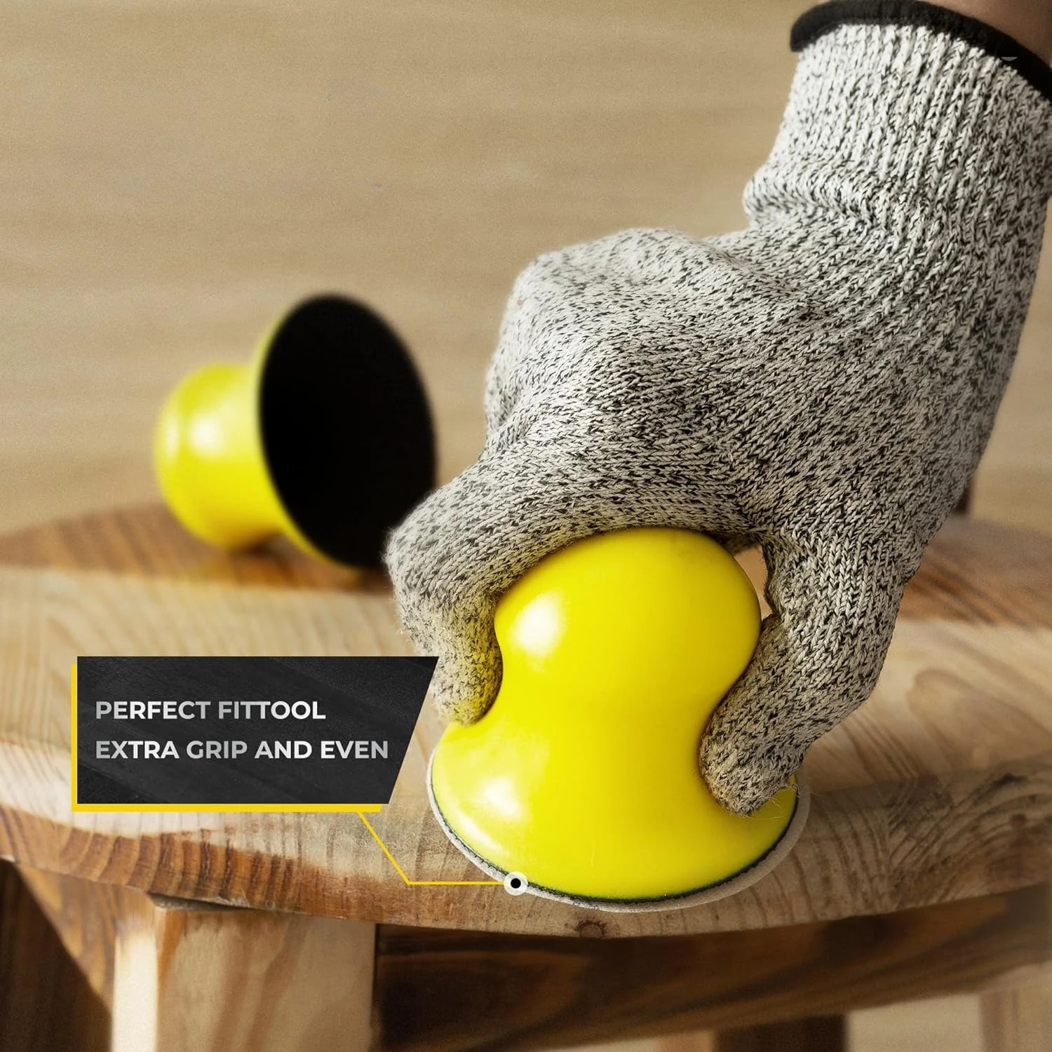 3 Inch Hook and Loop Hand Sanding Block PU Foam Sanding Pads for Furniture Restoration Car Wood and Metal Polishing