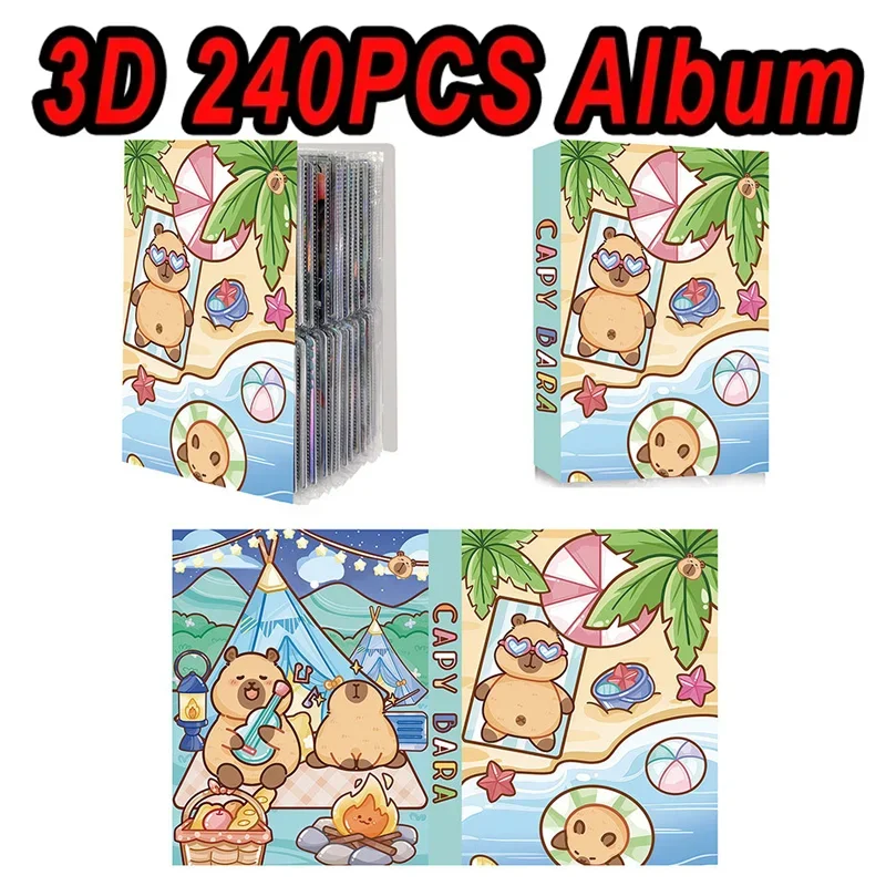 240 Stuks Originele Capibara Kaart Album Schattige Luie Stabiele Mentale Toestand Kaart Brief Map Map Notebook Game Collectie Geschenken Speelgoed