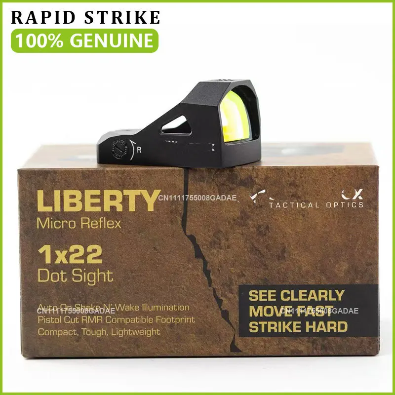 

Оригинальный коллиматорный прицел LIBERTY 1×22 мм с красной точкой, 3 MOA, крепление RM*, компактный, для пистолетов, рефлекторный оптический прицел /LBT00122-3