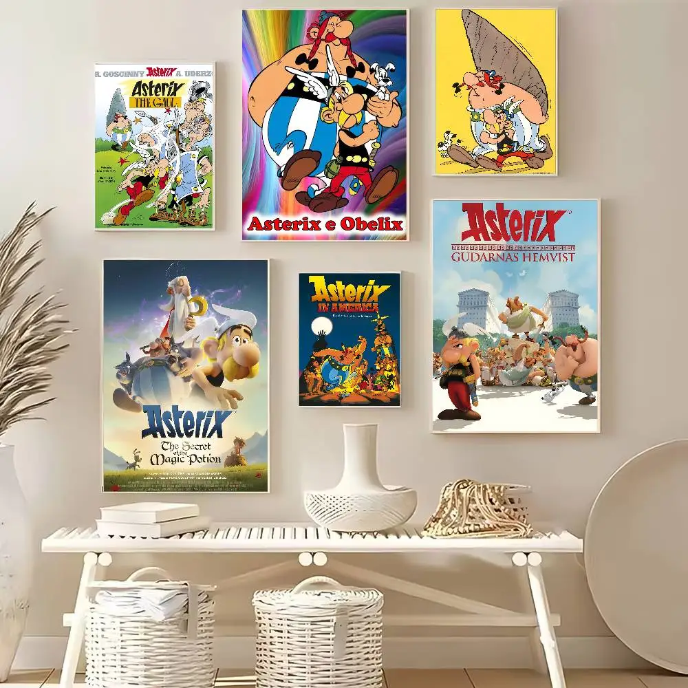 ملصق A-Asterix وObelix Anime ملصق عالي الدقة ذاتي اللصق مقاوم للماء مثالي لتزيين غرفة المعيشة وغرفة النوم