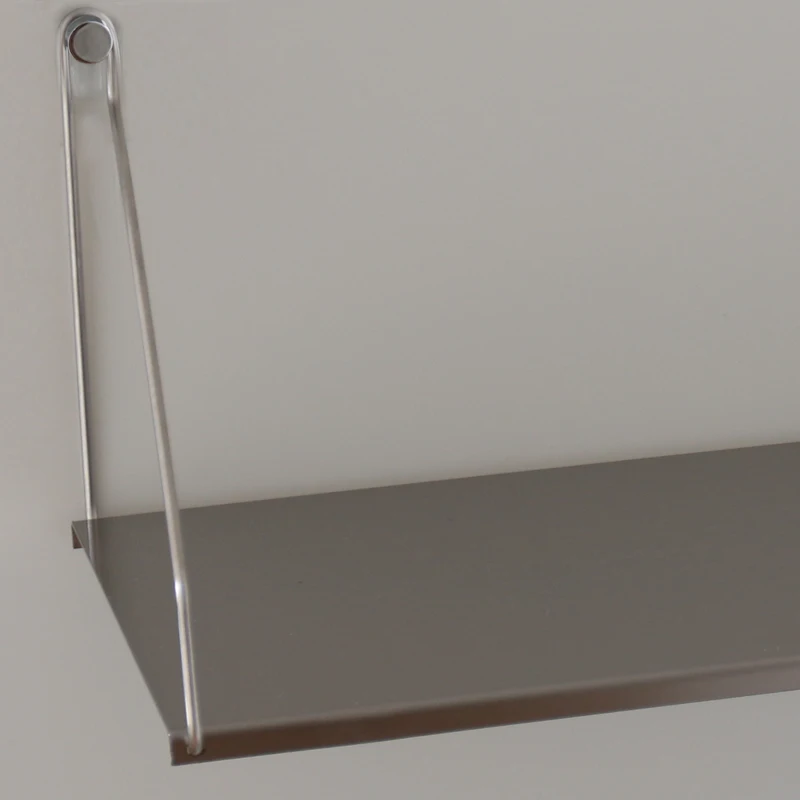 Schwimmendes Regal aus Edelstahl, fingerabdrucksicheres Präsentationsregal, Lagerregale im Industriestil, moderner, an der Wand montierter Organizer