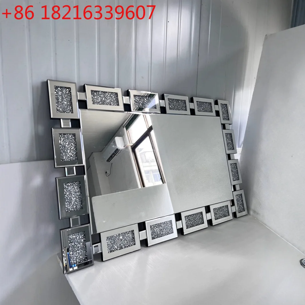 YAO hot-selling mirror rectangular with diamonds and diamond entrance living room and dining room decoration