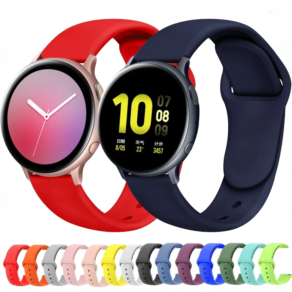 

Silicone Strap for Samsung Galaxy Watch 4/5/Active 2 44mm 40mm/Gear S3 Huawei Watch GT2 for 20mm 22mm Watch Band/Amazfit GTR/GTS