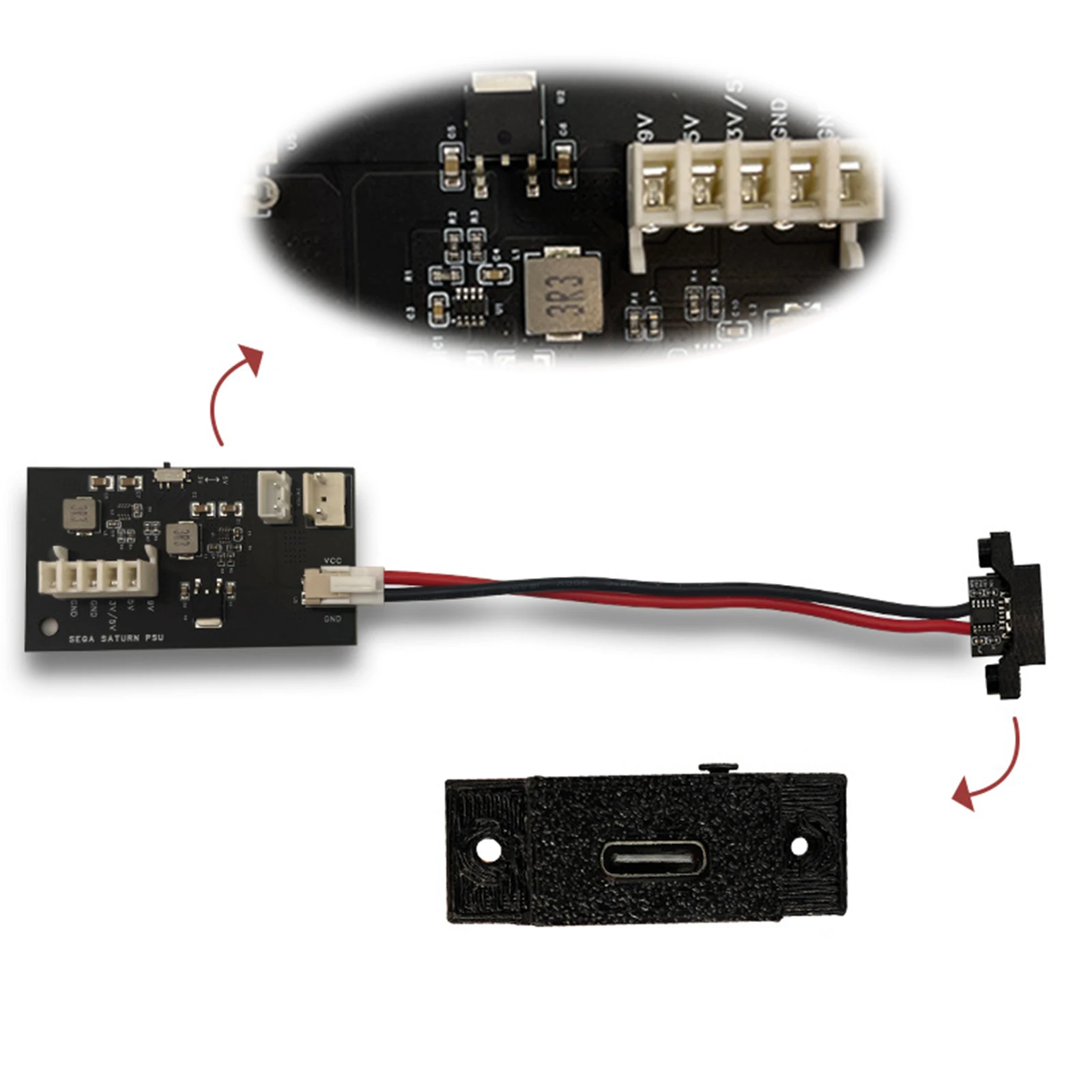

For SEGAs Saturns Dreamcast PSU Gaming Console Power Board 12V/3A Modification Powering Boards Plug-And-Play For Gaming Systems