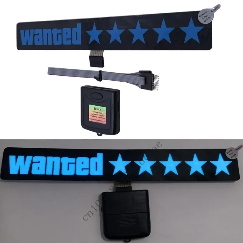 0xxc ملصق تزيين مضيئة الزجاج الأمامي LED كهربائي مطلوب للرعاية لا يوجد قبلة نافذة نافذة ملصق السيارات شارات السلامة #4