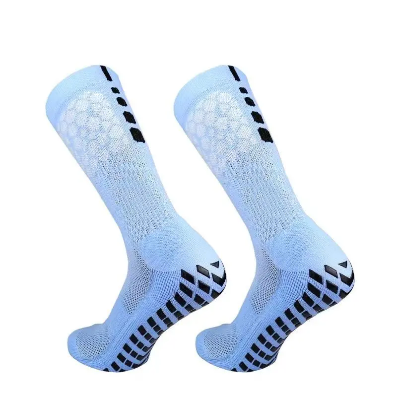 

Classic football socks with grid bottom, sports socks for training, anti-slip football socks, mid-calf point-glued socks