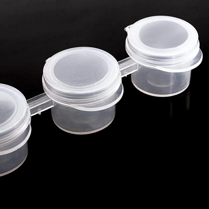 200 شريط أوعية طلاء، 300 وعاء 2 مل/0.07 أونصة أوعية أكواب طلاء فارغة مع أغطية، للفصول الدراسية واللوحات والمهرجانات الفنية