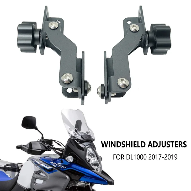 

DL1000 Windscreen Adjusters Motorcycle Windshield Bracket Fit For Suzuki V-strom DL 1000 VSTROM DL 1000 2017-2019 Motorcycle