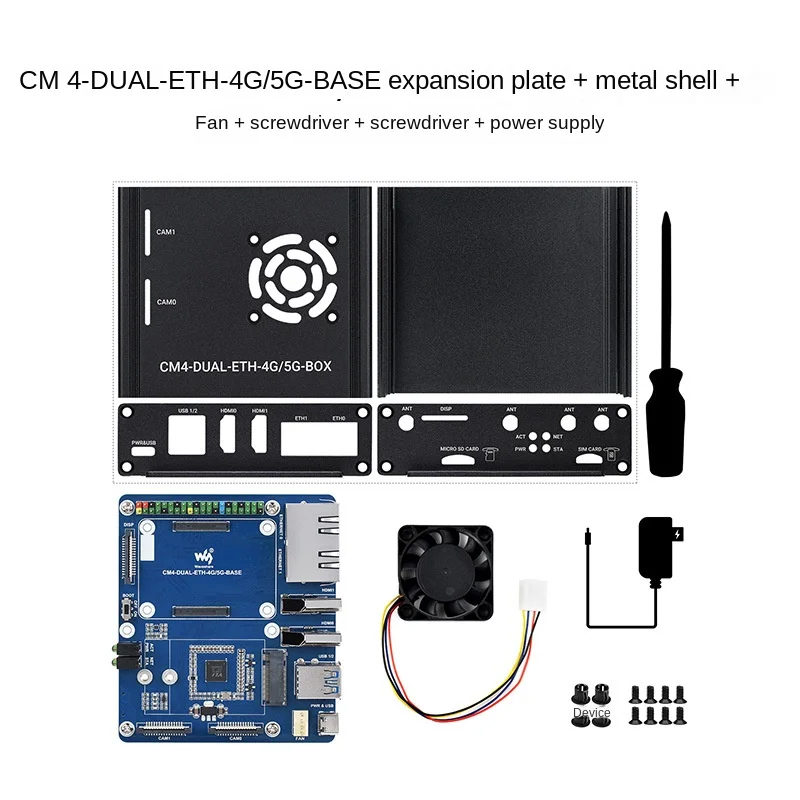 Compute Module 4 Raspberry Pi CM4 Dual Gigabit Ethernet Port 5G/4G Expansion Board USB3.0 Internet of Things