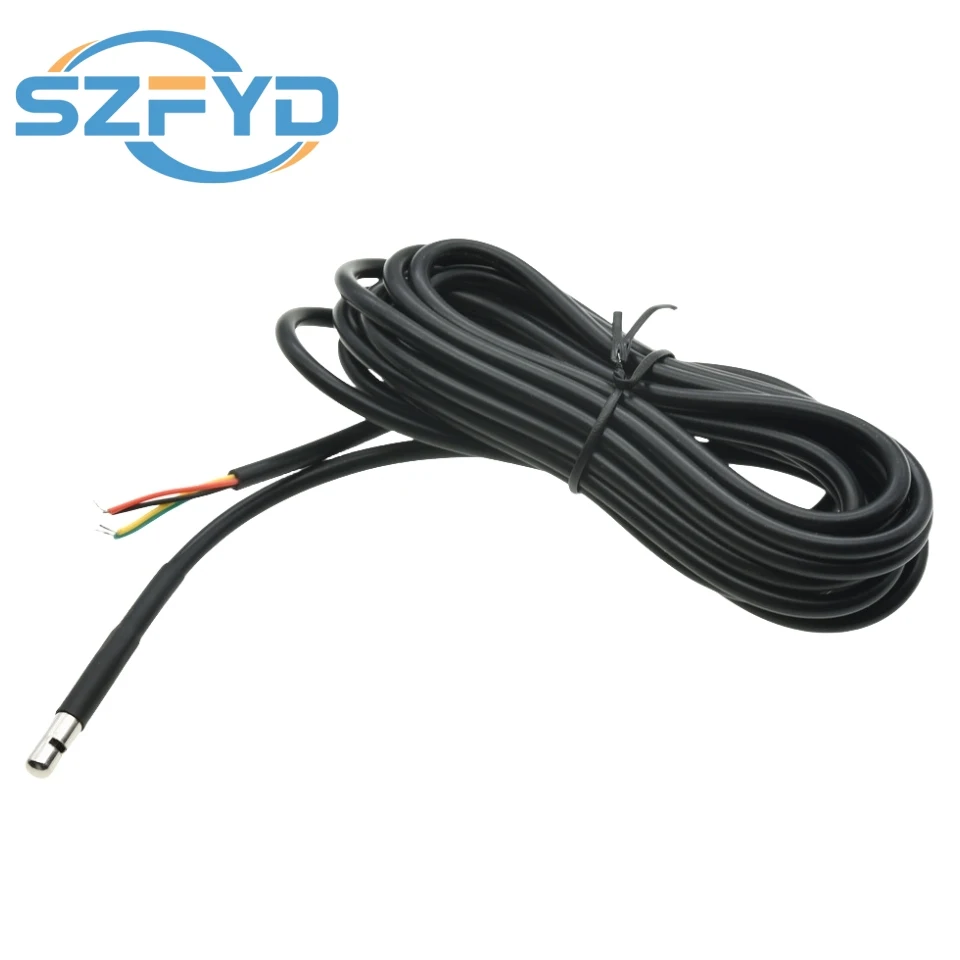 1 متر SHT20 SHT30 SHT40 مستشعر درجة الحرارة والرطوبة مقاوم للماء الفولاذ المقاوم للصدأ IIC وحدة مسبار I2C الرقمي