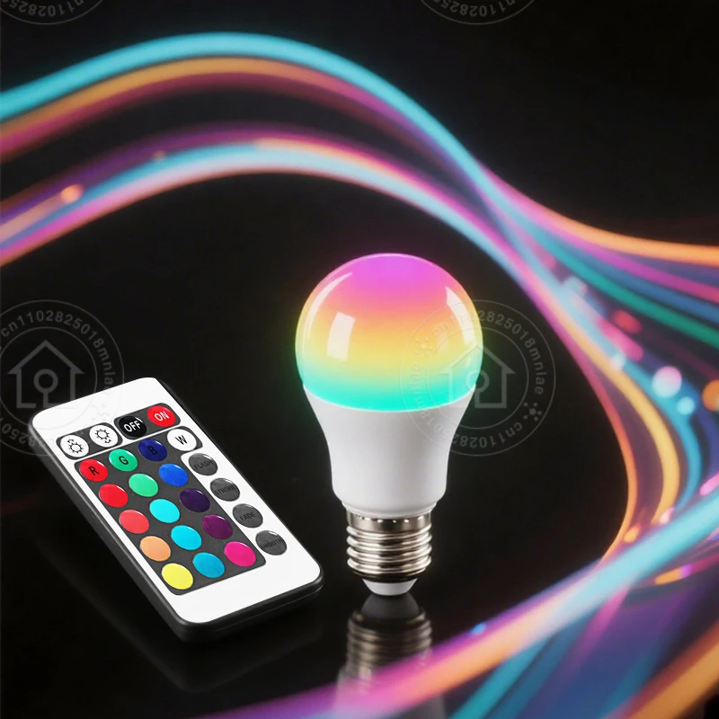 24 مفتاح التحكم عن بعد الذكية مصباح مصباح لتهيئة الجو 16 ألوان RGB لمبة LED متعدد الألوان لمبة E27 220 فولت الإضاءة المنزلية عكس الضوء