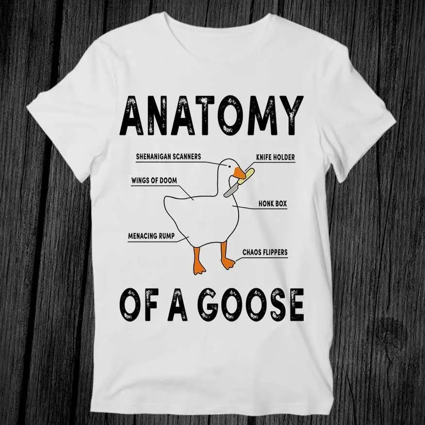 Anatomy of A Goose Funny Duck Gaming Best Seller T Shirt Adult Cool Music Fashion Top Vintage Retro G451