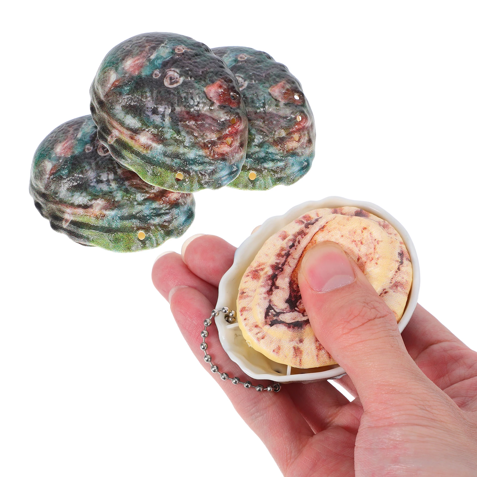

4pcs Abalone Shell Shaped Water Squirt Toys Lightweight Kids Outdoor Fun prank fake abalone shell water summer