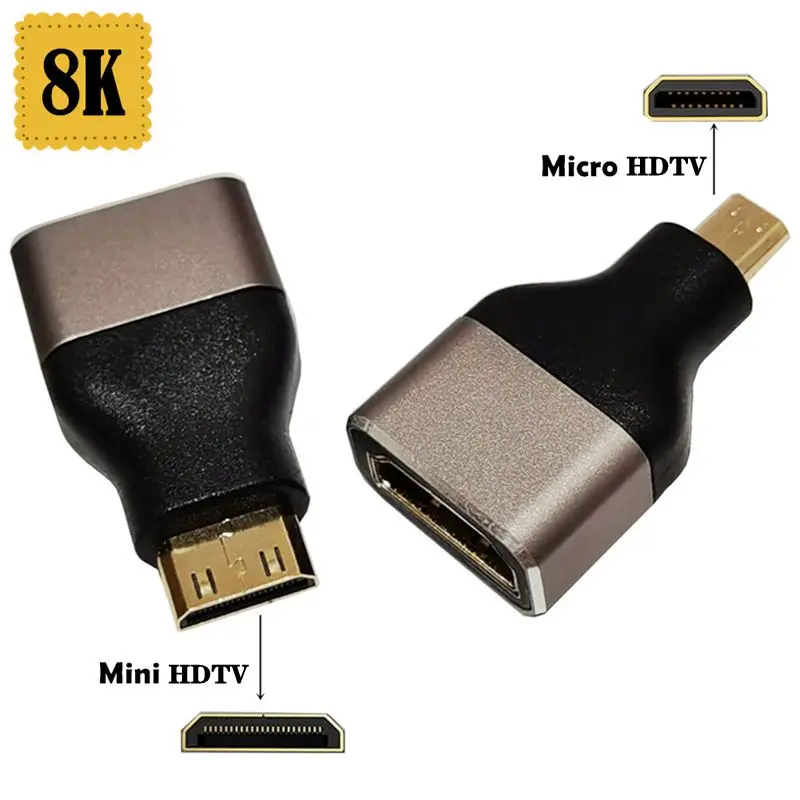 

Адаптер для планшета из алюминиевого сплава с HDMI на Mini Micro HDMI, 60 Гц, Версия 2,1