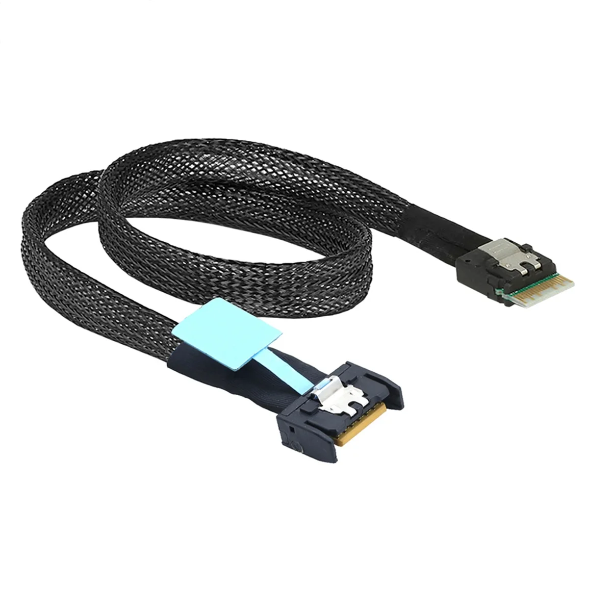 

Upgraded Gen5 MCIO Slimline SFF-8654 4i to SFF-8654 4i Cable Braided Cord Wire