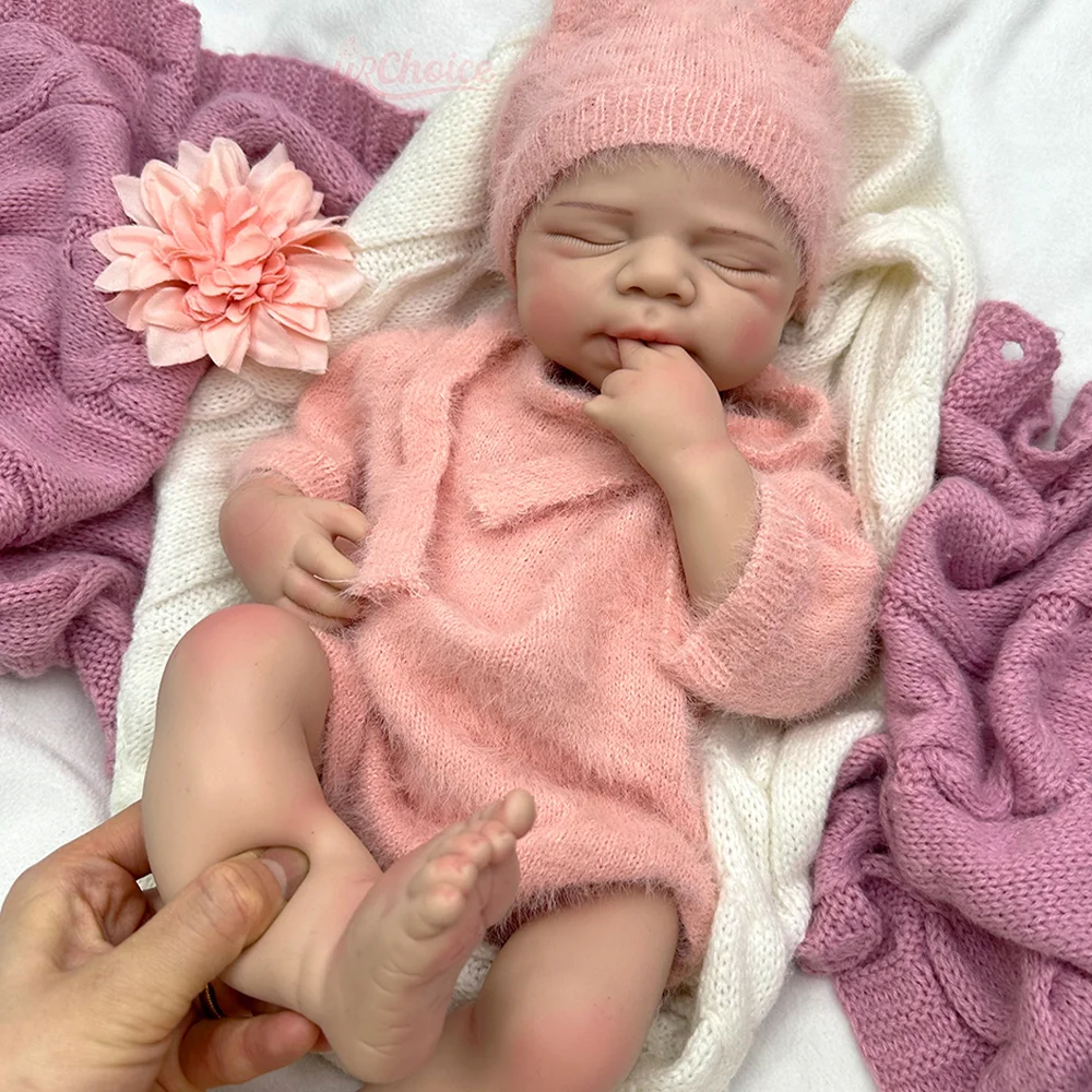 50 cm offene Mund Neugeborenen Silikon Reborn Baby Puppe Pascale bemalt/unlackiert lebensechte Reborn Baby Mädchen/Junge Künstler Sammler Geschenk