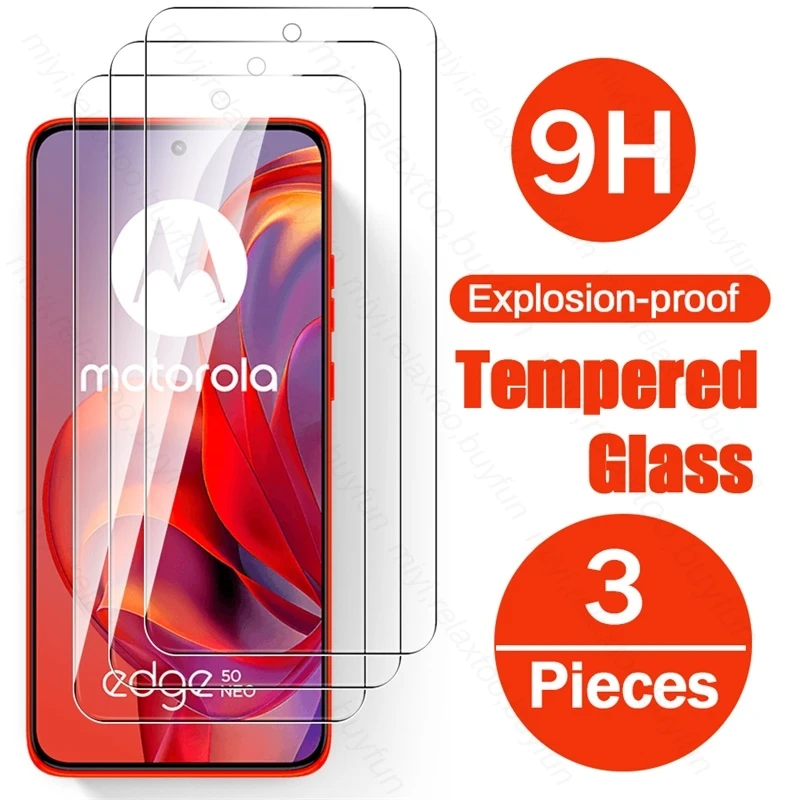 3Pcs Tempered Glass Case for Motorola Edge 50 Neo 5G Protective Glass on Moto Rola Edge50Neo Edge50 Neo 50Neo MotorolaEdge50Neo