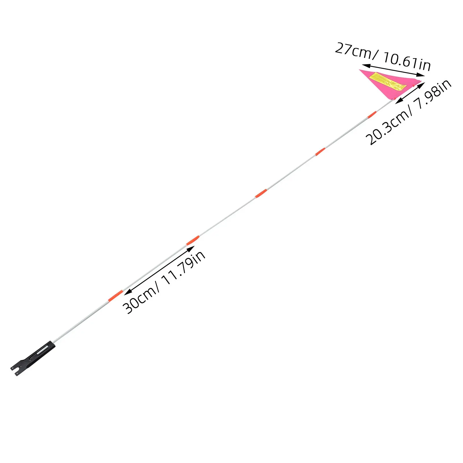2Sets 's Bike Safety Flag Pole Reflective Waterproof Tear-Resistant Rear Bicycle Flags High Visibility Traffic Safety