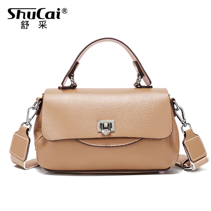 Genuine Leather Bags Ladies New Handbags Women Bags Single Shoulder Crossbody Bags Female Large Capacity