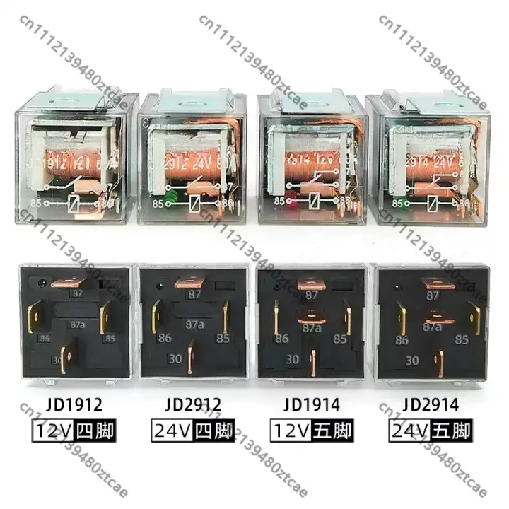 Waterproof Auto Relay With Indicator Light Double Contact Model JD1912 JD1914 JD2912 JD2914 Vehicle Electrical Parts