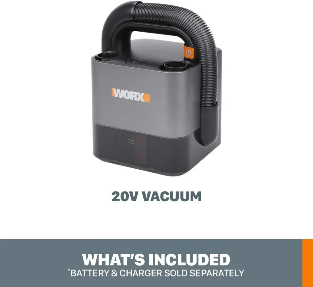 WORX WX030L.9 20V Power Share Cordless Cube Vac Aspirador compacto, somente ferramenta nua, preto