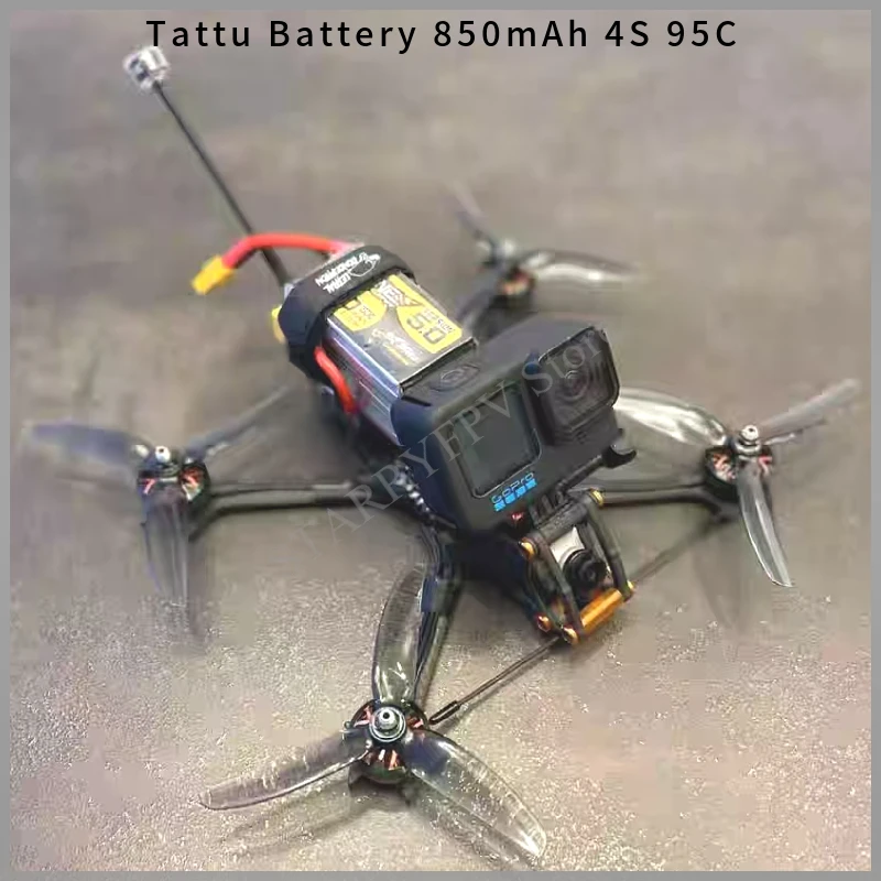 

850 мАч 4S 14,8 В 95C Tattu R-Line Lipo Батарея XT30/XT60 Разъем для FPV Дрон 150 Размер Racing Multirotor Квадрокоптер Запчасти Рамы