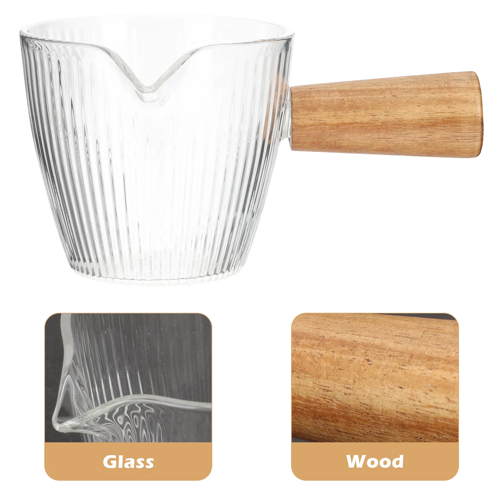 

Creative Handle Glass Milk Pitcher Practical Compact Creamer for Kitchen Hotel Housewarming Gift Syrup Pitcher