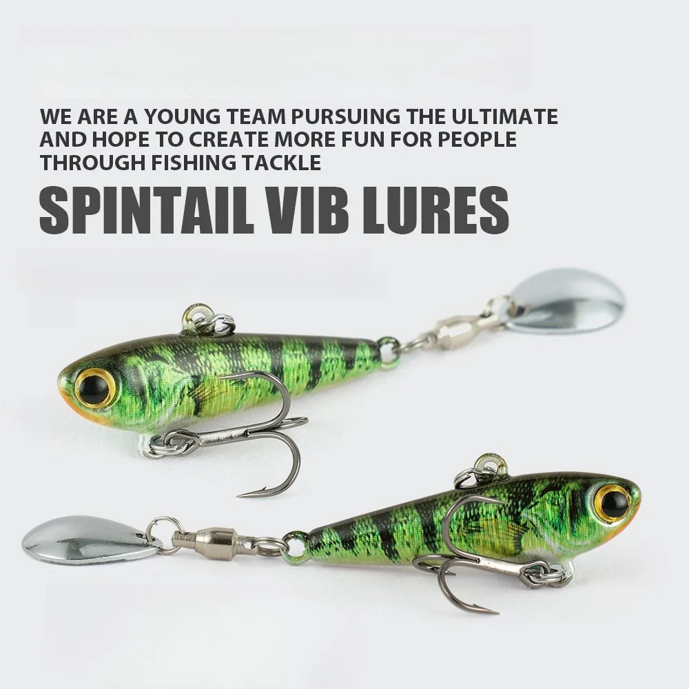Billings Metall-Spinnköder VIB Löffelköder 3D-Gedruckte Echte Fischschuppen Bio-Mimetischer Kunstköder Weitwurf-Vibrationsköder