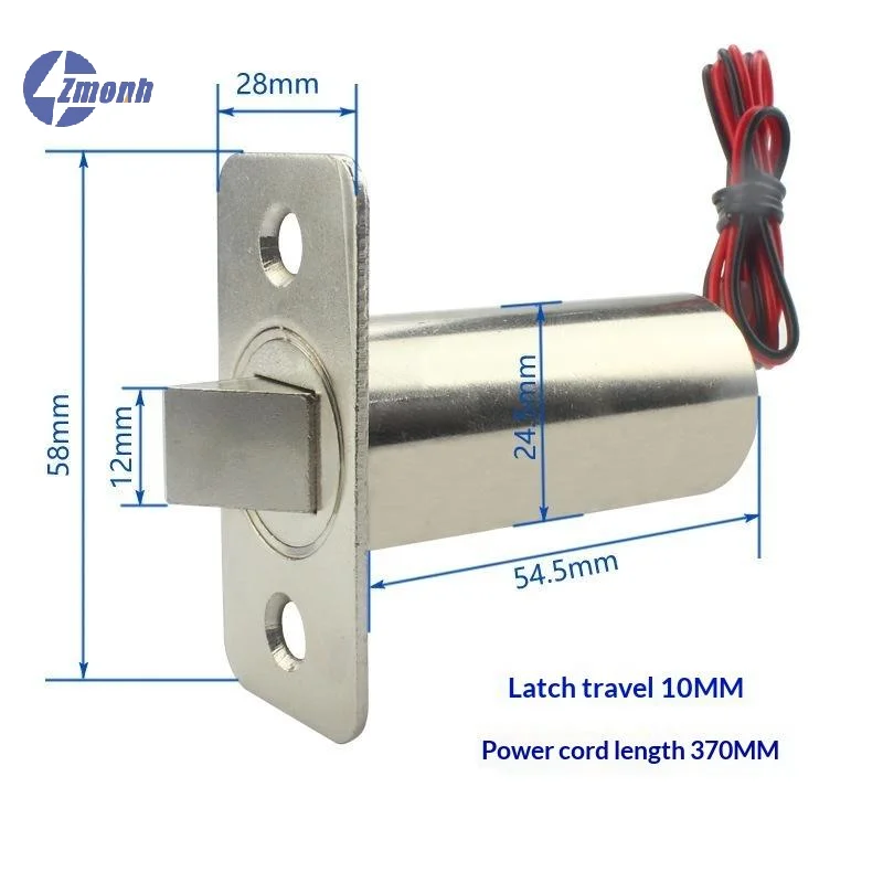 New！DC12V24V Embedded Electric Bolt Lock Concealed Access Control Electric Lock Wooden Door Stainless Steel Door Electric Lock
