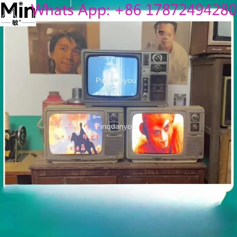 Vintage Black & White TV Playable Retro Television