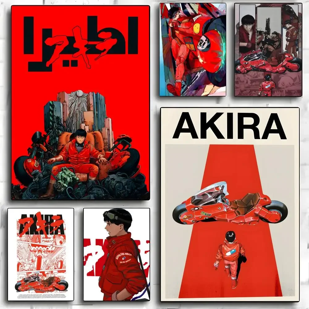Anime A-AKIRA Poster Self-adhesive Art Waterproof Paper Sticker Coffee House Bar Room Wall Decor